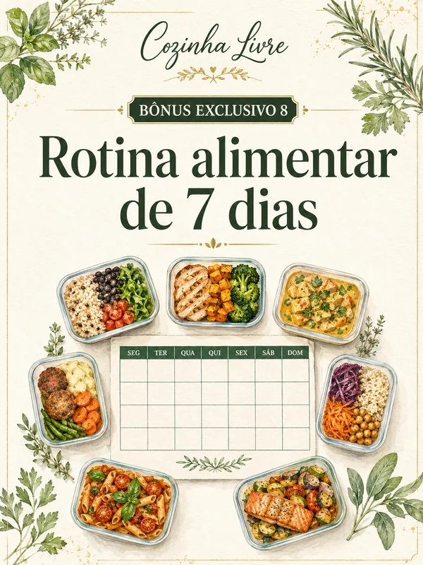 Capa do bônus de rotina alimentar de 7 dias