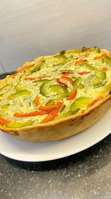 Torta salgada com legumes